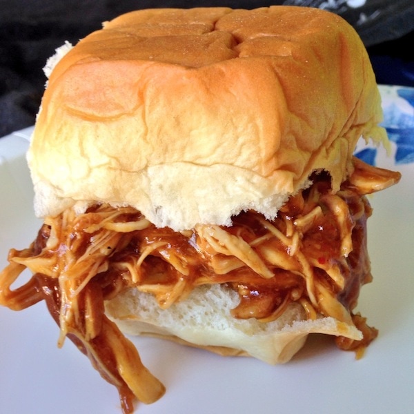 Zesty BBQ Chicken Sliders on a King's Hawaiian Roll