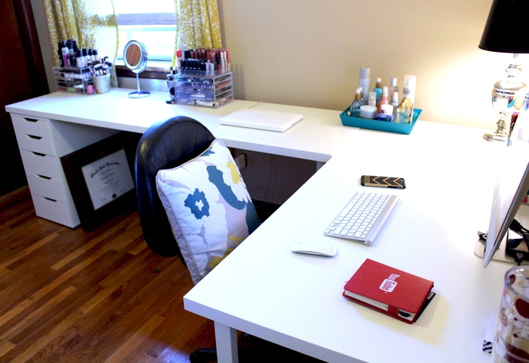 LITTLE TREE L-Shaped Computer Desk, Extra Large, Brown