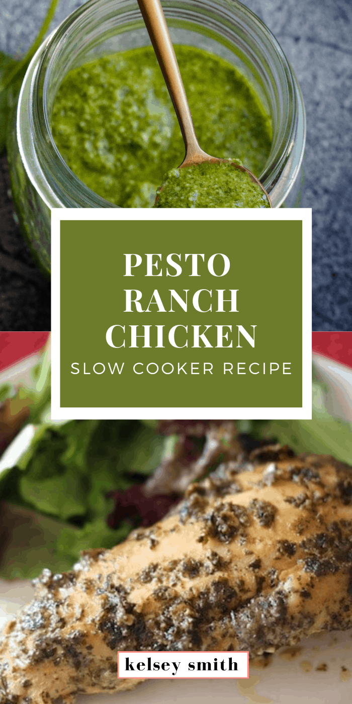 Slow Cooker Pesto Ranch Chicken Breasts