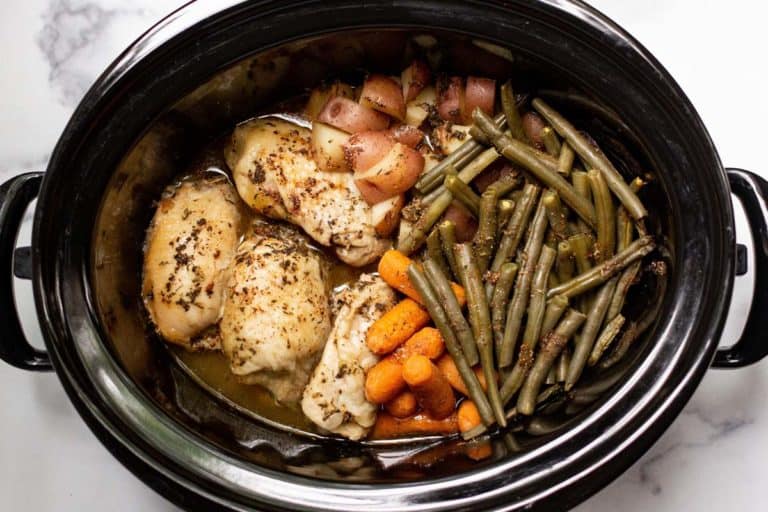 Slow Cooker Chicken Thighs and Vegetables with Herbs