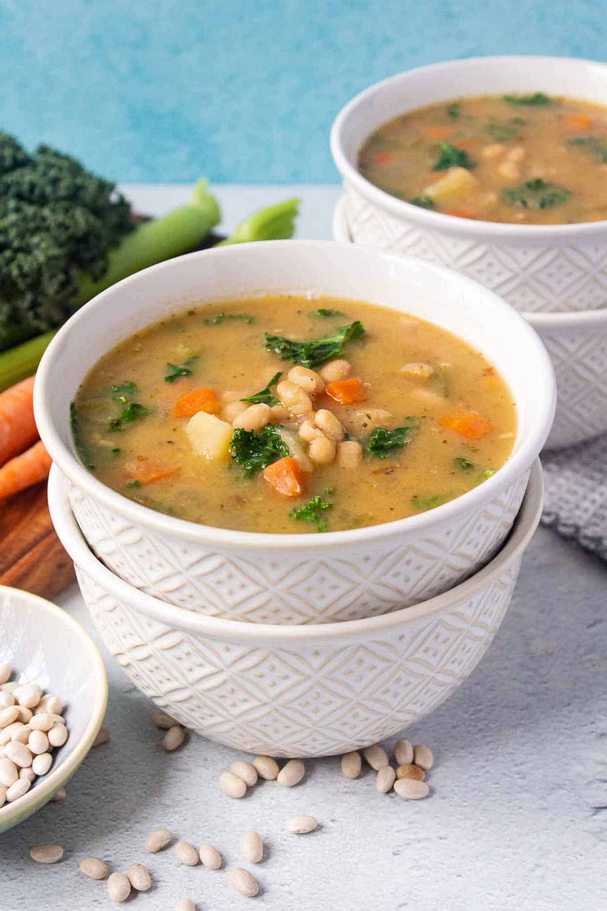 Instant Pot white bean soup.