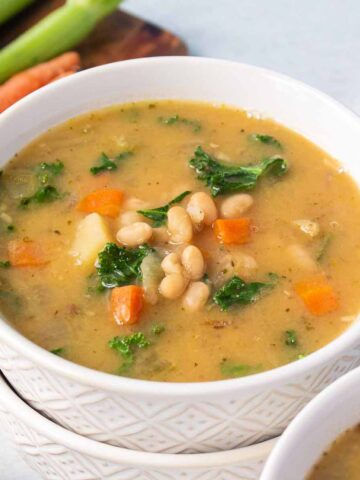 Instant Pot white bean soup.