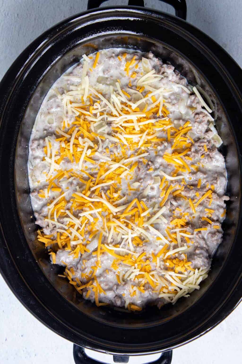 Crockpot Hamburger Potato Casserole Recipe - By Kelsey Smith