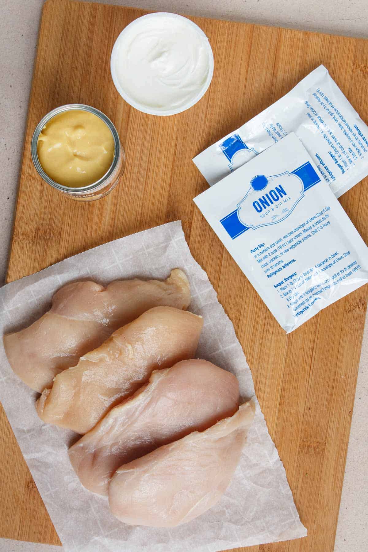 4-Ingredient Crockpot Chicken ingredients