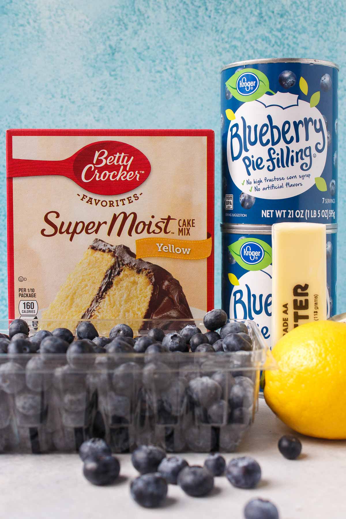 5-Ingredient Blueberry Dump Cake Ingredients