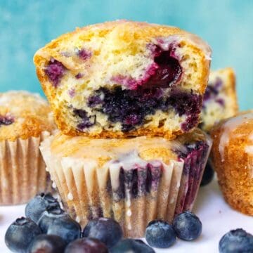 Cake mix blueberry muffins