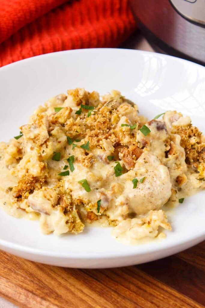 Instant Pot Chicken Casserole with Stuffing - By Kelsey Smith