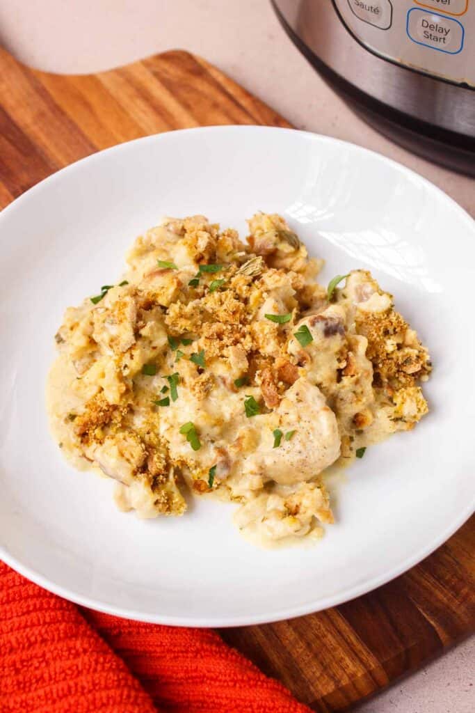 Instant Pot Chicken Casserole with Stuffing - By Kelsey Smith