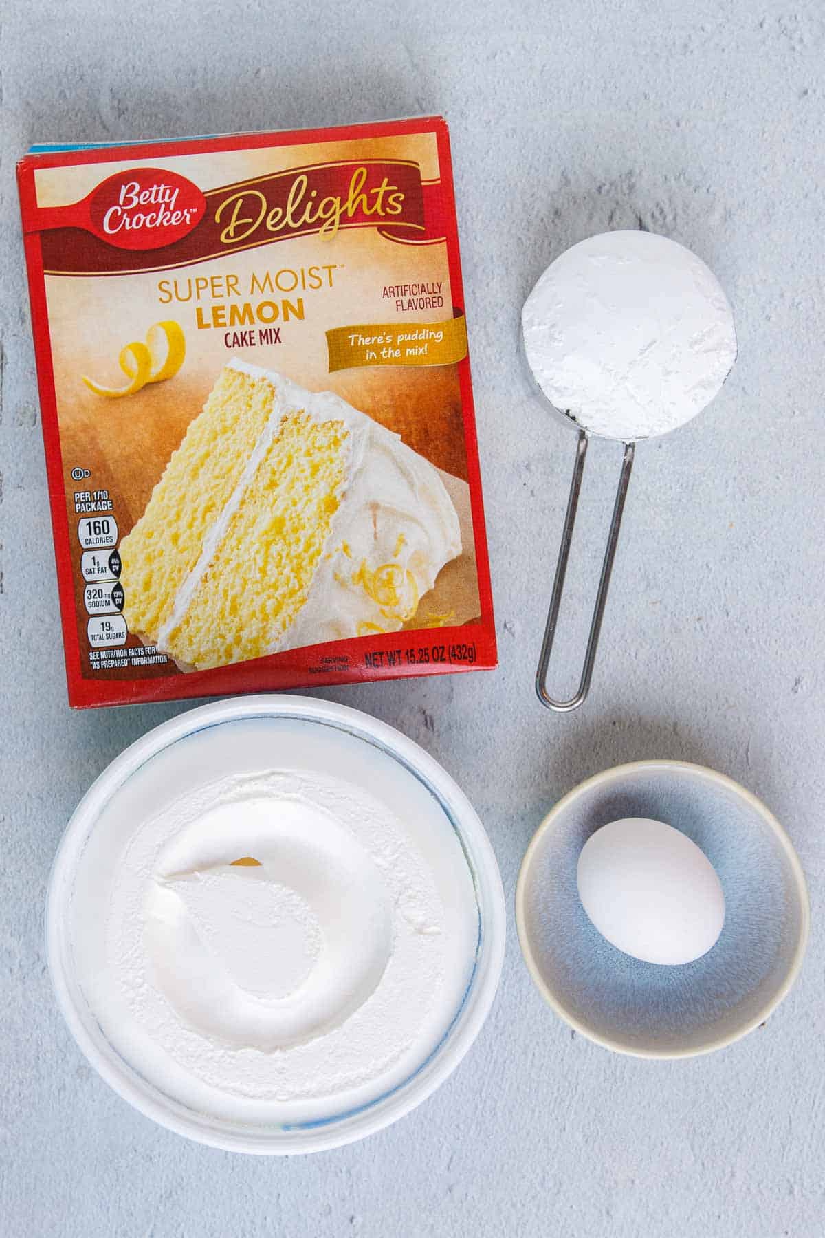 Lemon Cool Whip Cookies ingredients