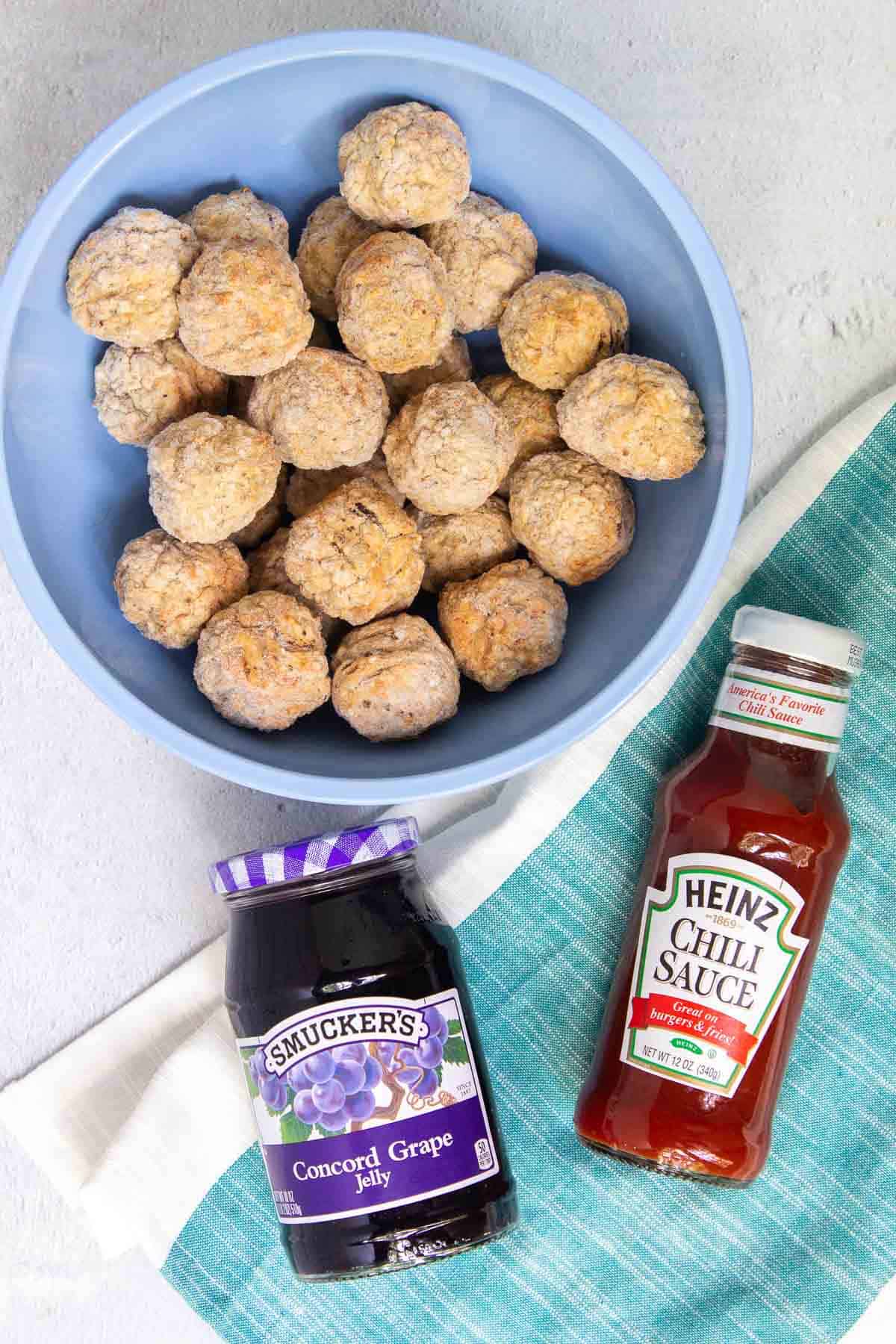 Instant Pot Grape Jelly Meatballs ingredients