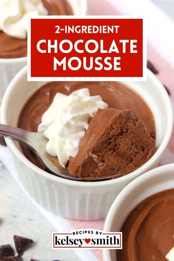Chocolate Mousse topped with whipped cream