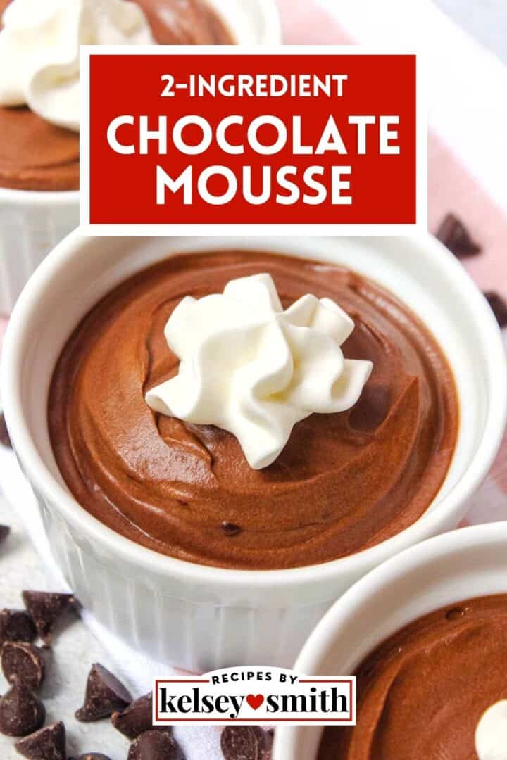 Chocolate Mousse topped with whipped cream