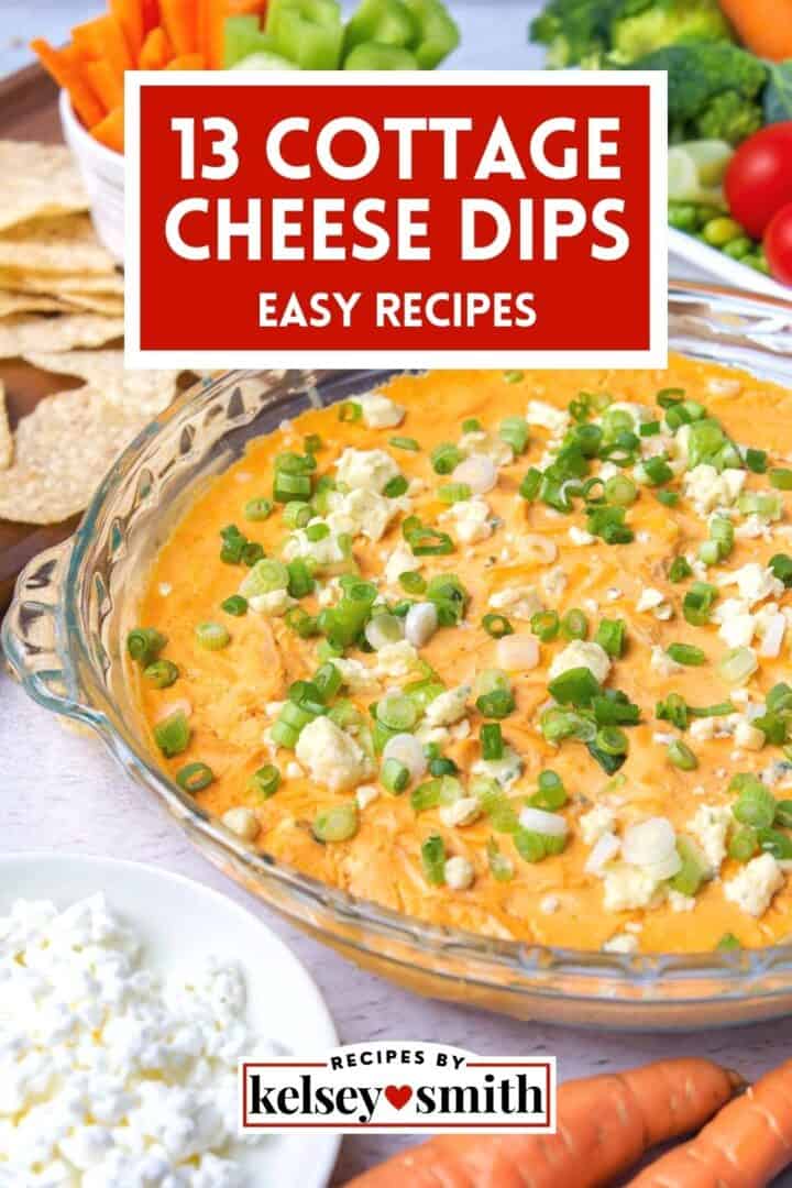 Healthy buffalo chicken dip with cottage cheese