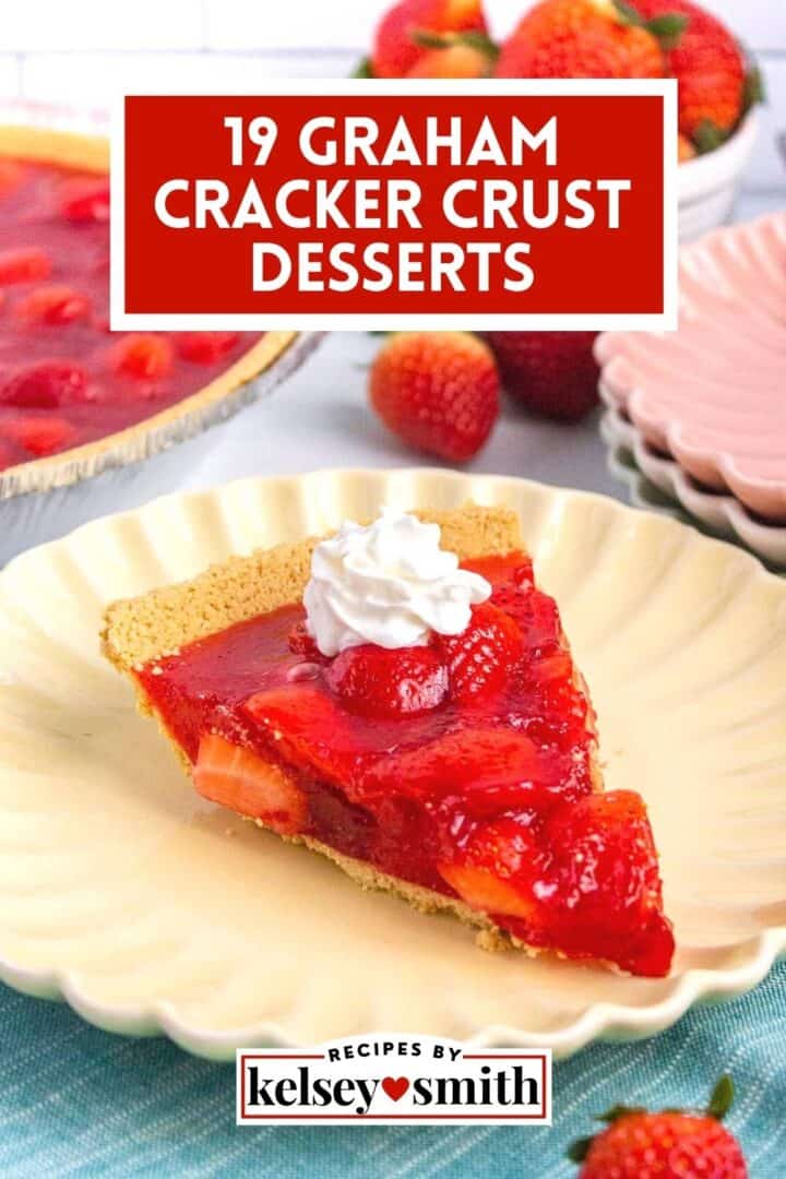 Strawberry pie with a graham cracker pie crust