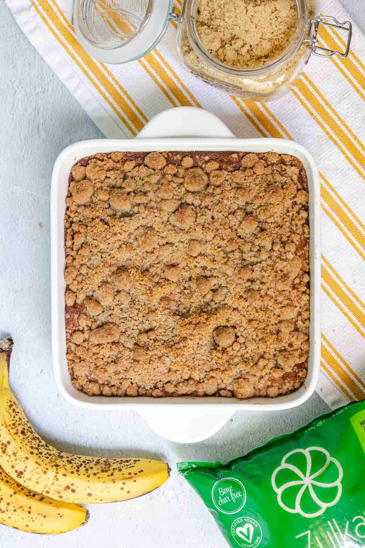 Banana Coffee Cake baked until golden brown