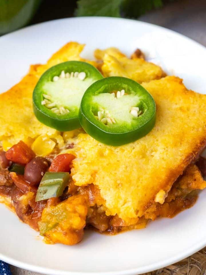 Chili cornbread casserole.