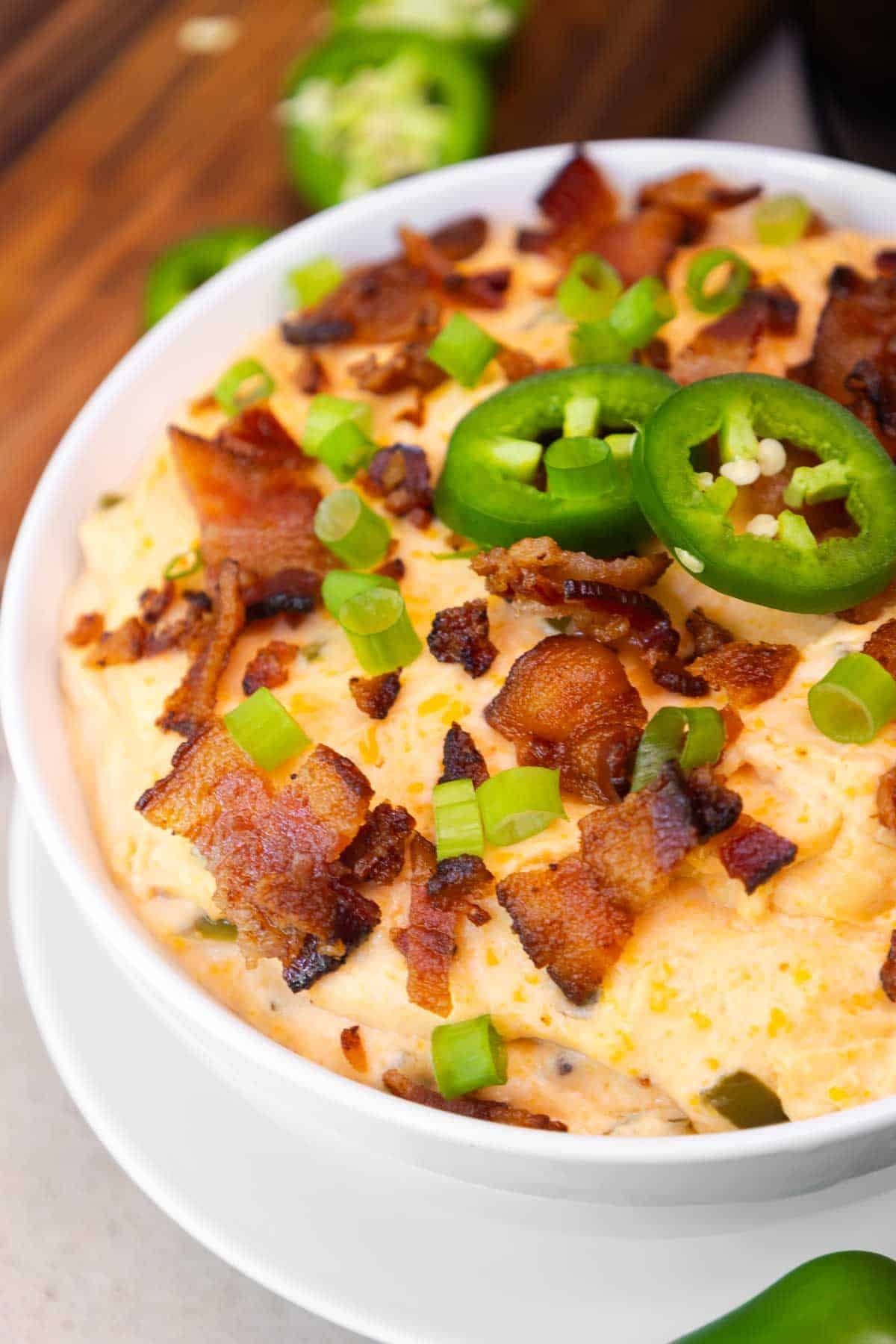 Crockpot Jalapeño Popper Dip with Bacon - By Kelsey Smith